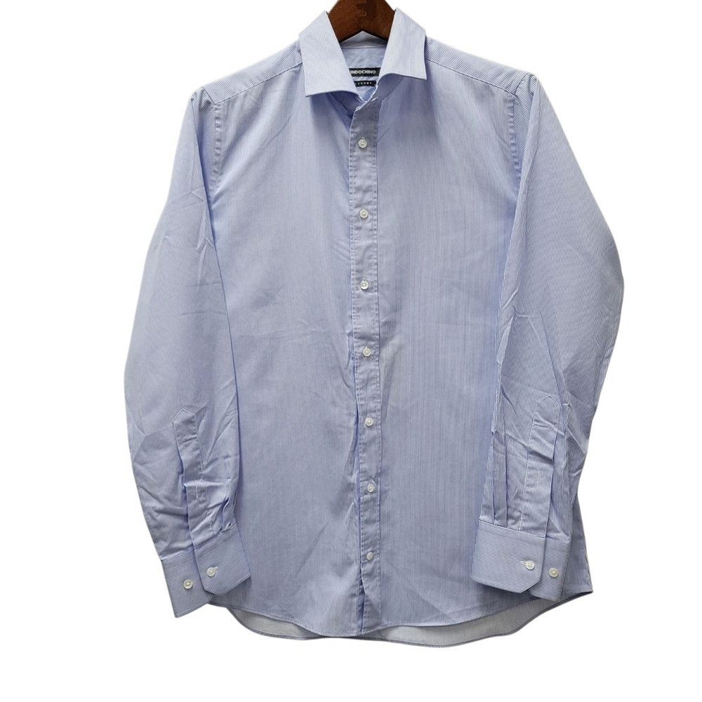 INDOCHINO Luxury Men's Long-Sleeves Button-Up Dress Shirt Size Large Excellent